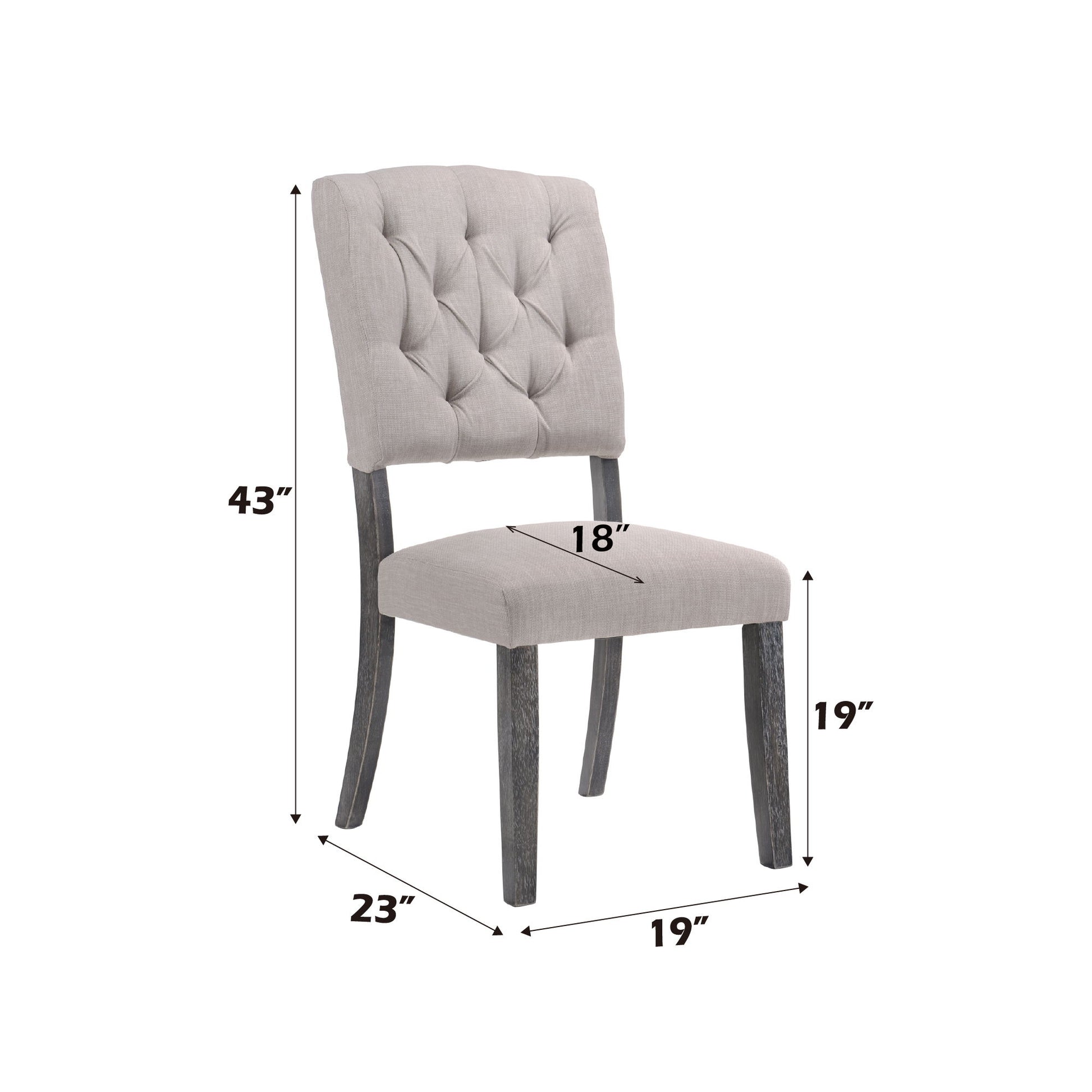 Bernard - Weathered Side Chair (Set of 2) Acme