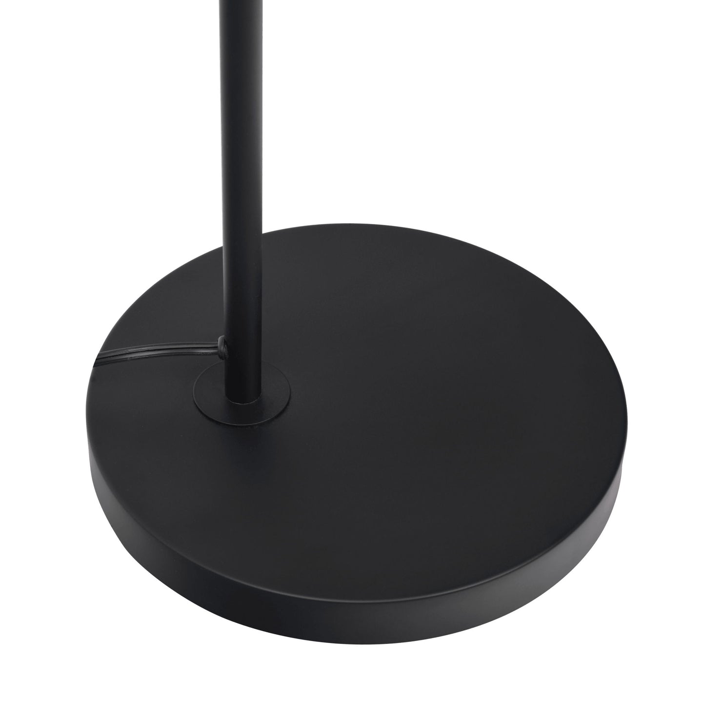 Seoul - Floor Lamp With Rotary Switch Wood Table Base - Black / White Ashcroft Furniture