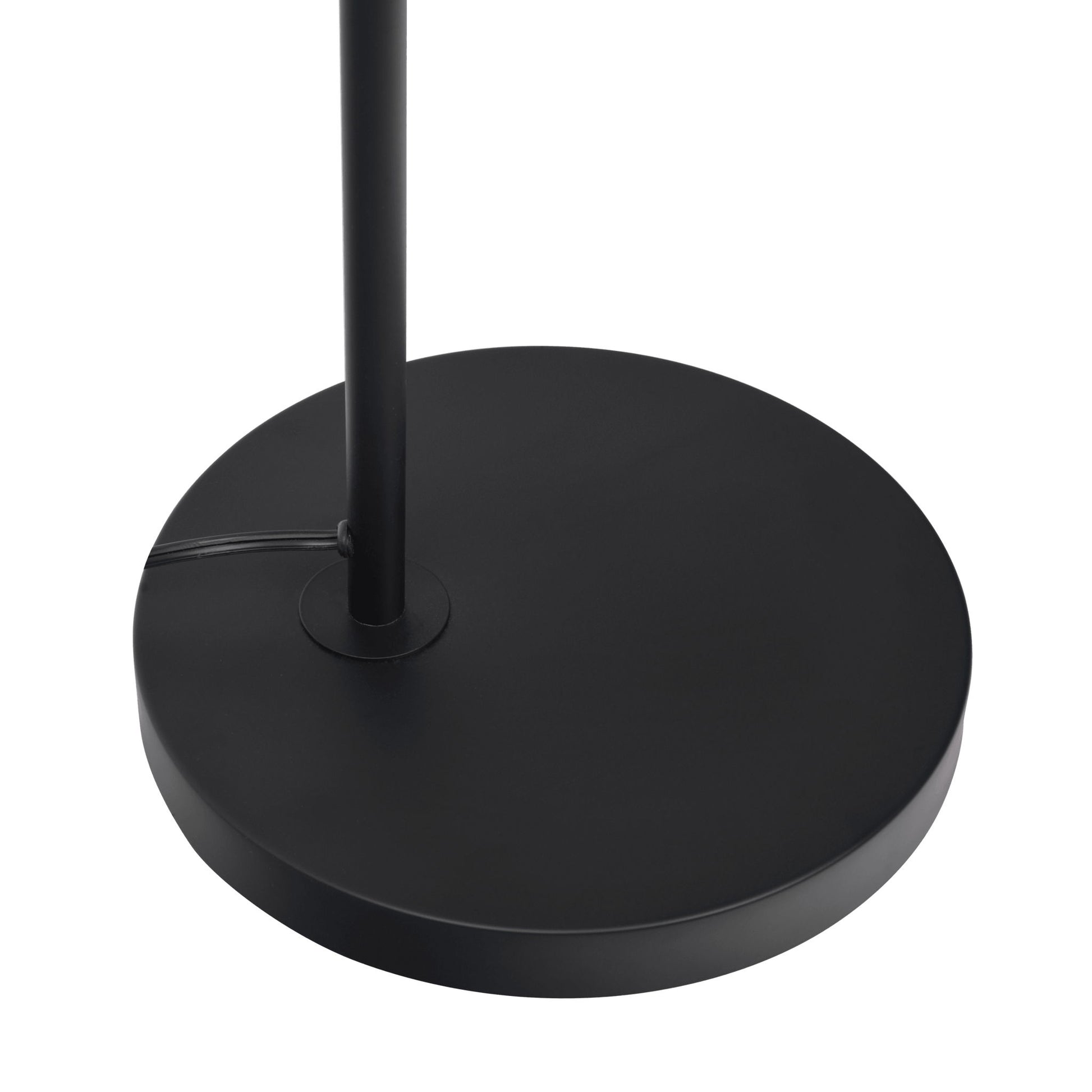 Seoul - Floor Lamp With Rotary Switch Wood Table Base - Black / White Ashcroft Furniture
