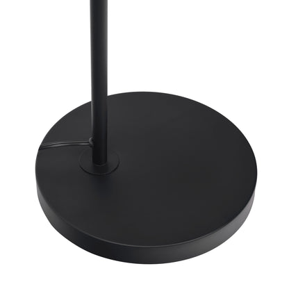 Seoul - Floor Lamp With Rotary Switch Wood Table Base - Black / White Ashcroft Furniture