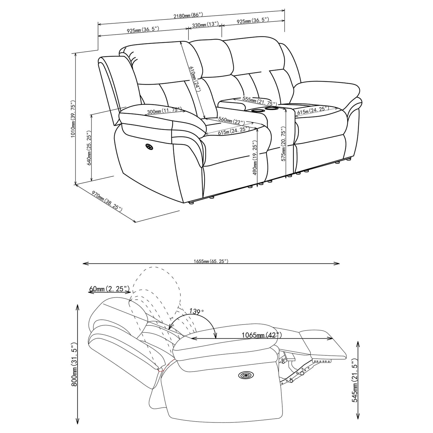 Divine - Loveseat Furniture Max