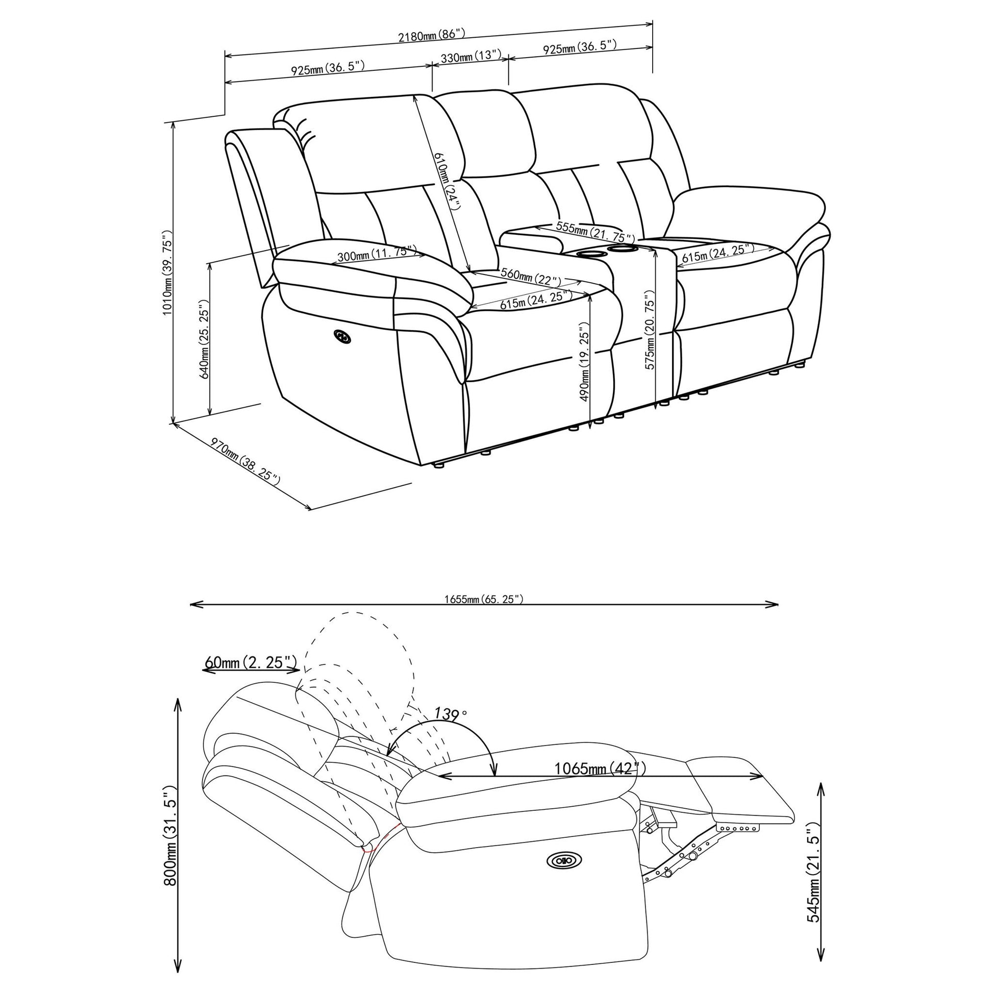 Divine - Loveseat Furniture Max