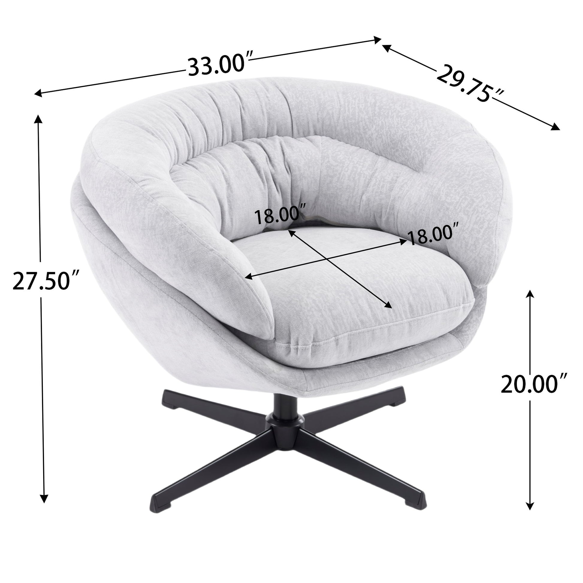 Modern Chenille Office Chair With 360 Degree Swivel Noble House