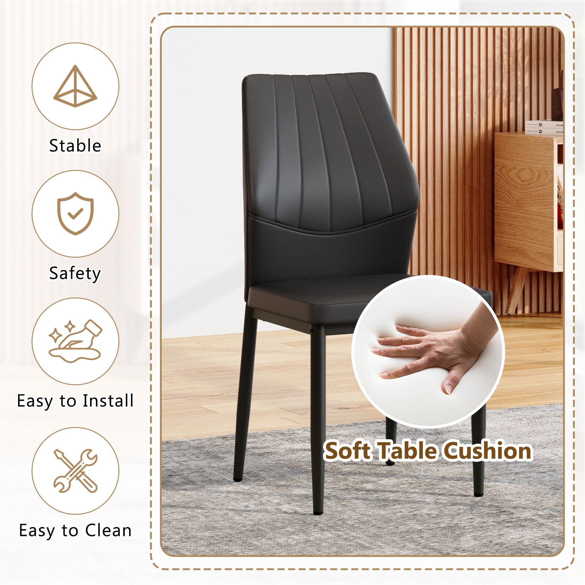 Dining Chairs With Shell Pattern, Comfort And Style Home Essentials