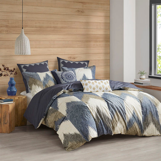 Alpine - King 3 Piece Duvet Cover Mini Set - Navy INK+IVY