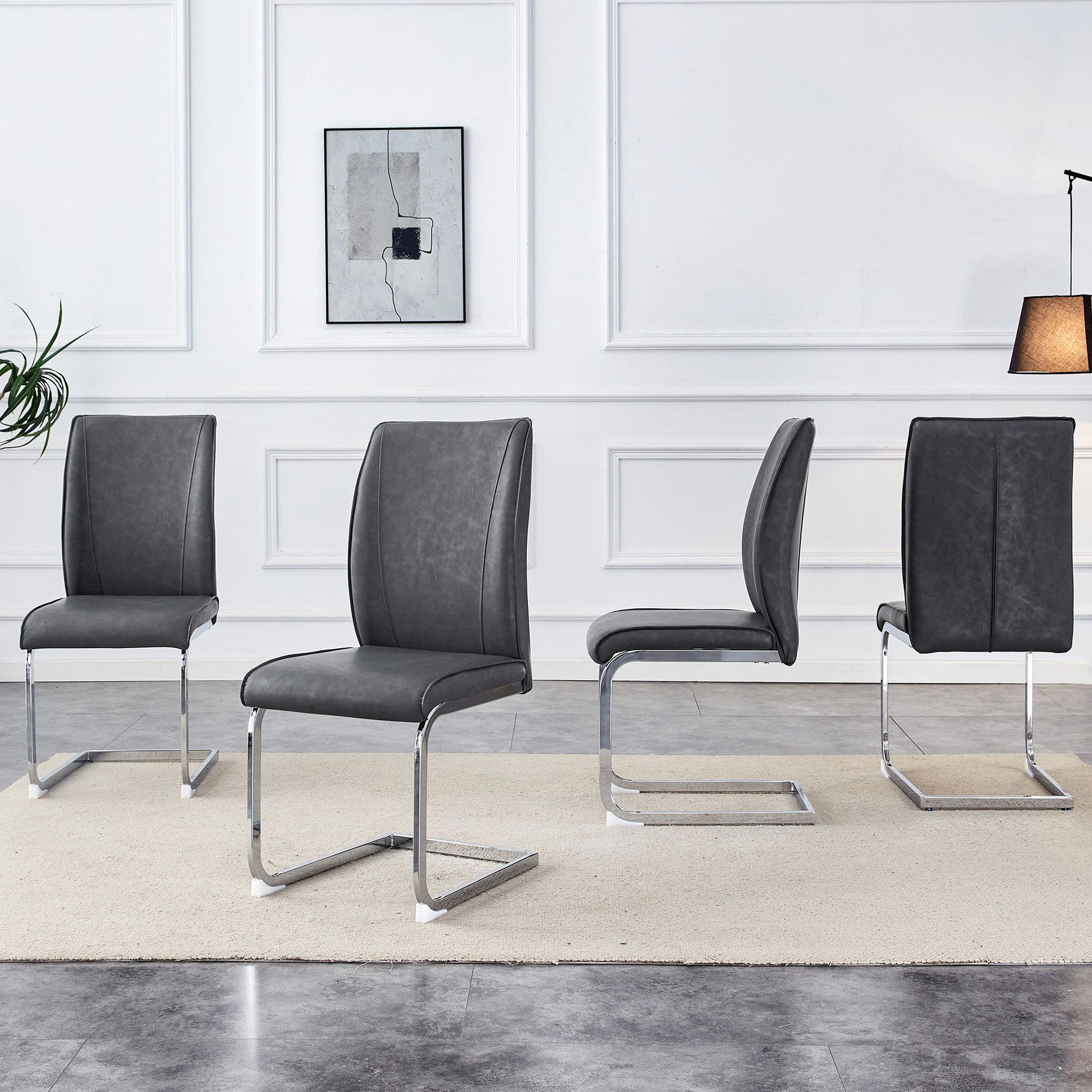 Luxury Simple Arch High Resilience Dining Chair With Arched Leg Home Essentials