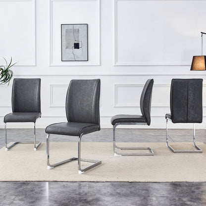 Luxury Simple Arch High Resilience Dining Chair With Arched Leg Home Essentials