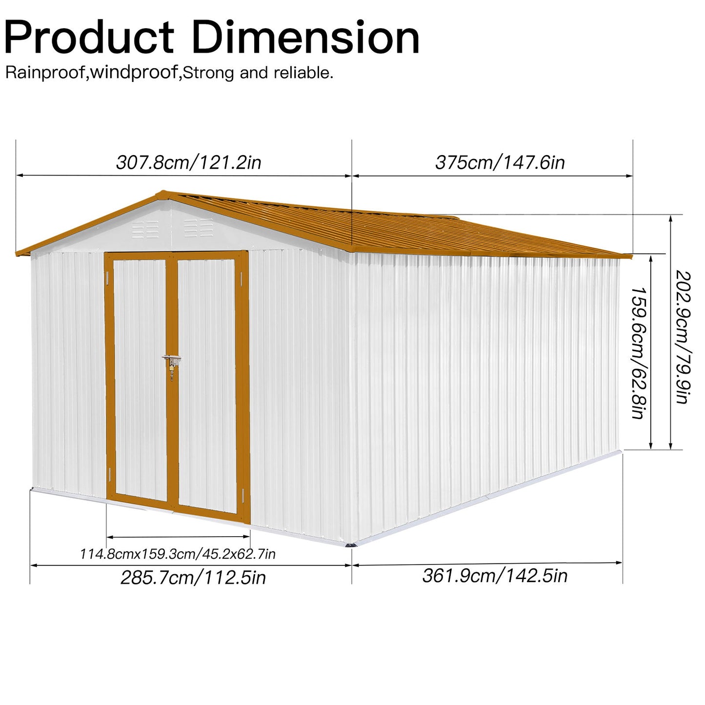 10' x 12' Garden Sheds Outdoor Storage Sheds