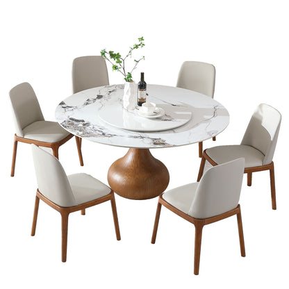 Round Modern Marble Dining Table With Chairs Home Essentials