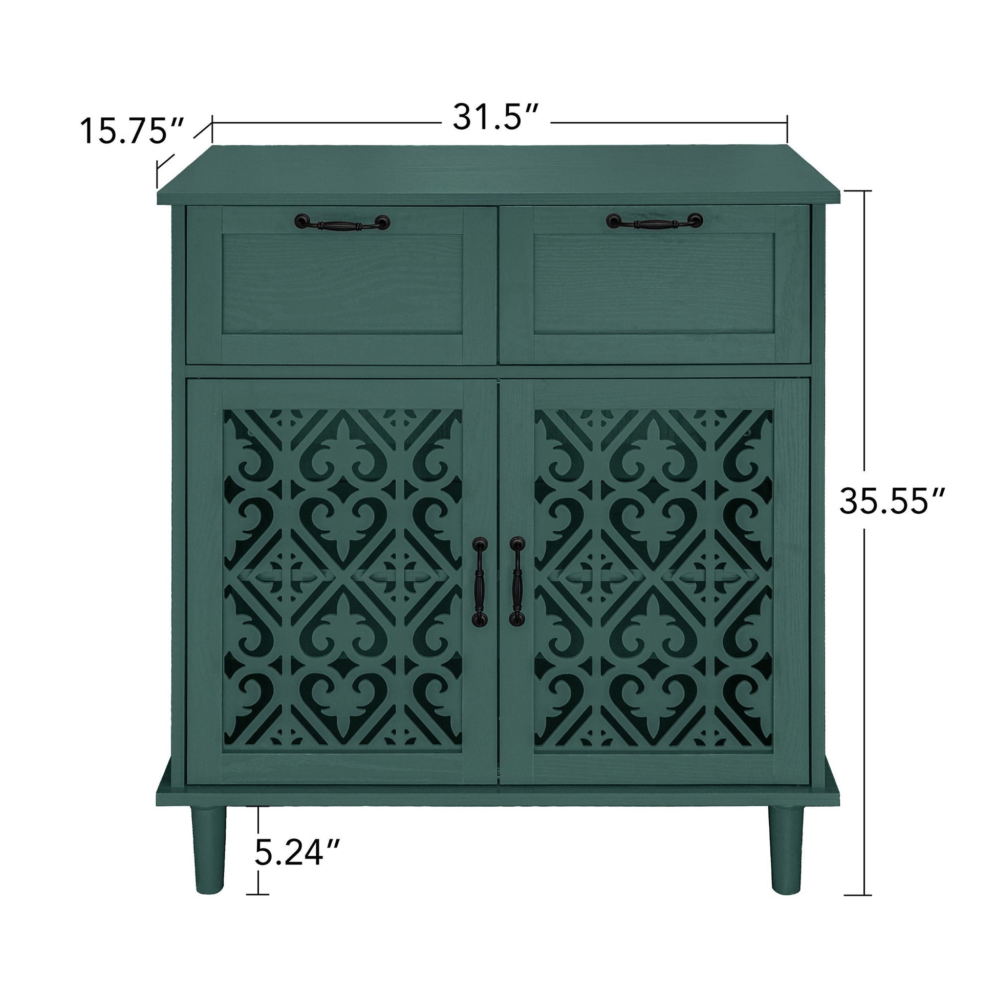 2 Door 2 Drawer Elegant Cabinet Home Essentials