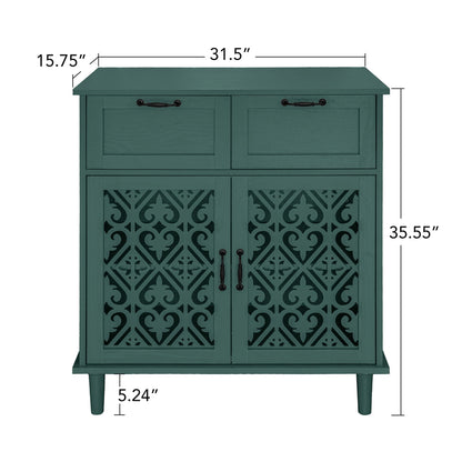 2 Door 2 Drawer Elegant Cabinet Home Essentials