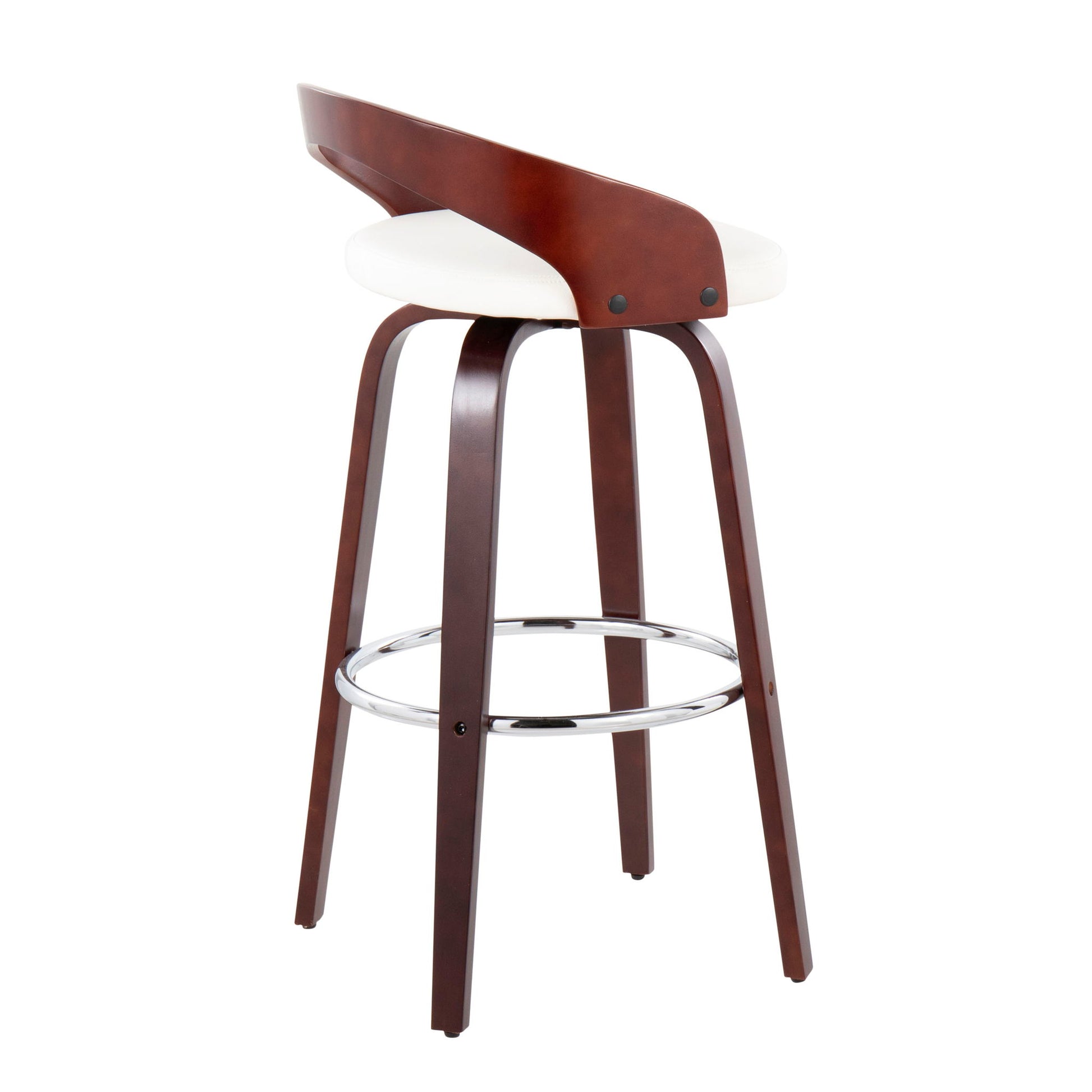 Grotto - Mid Century Elegant Design Modern Barstool With Swivel (Set of 2) Lumi Source