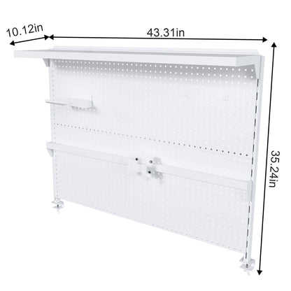 Clamp On Desk Pegboard With Single Monitor Stand Daily Nest