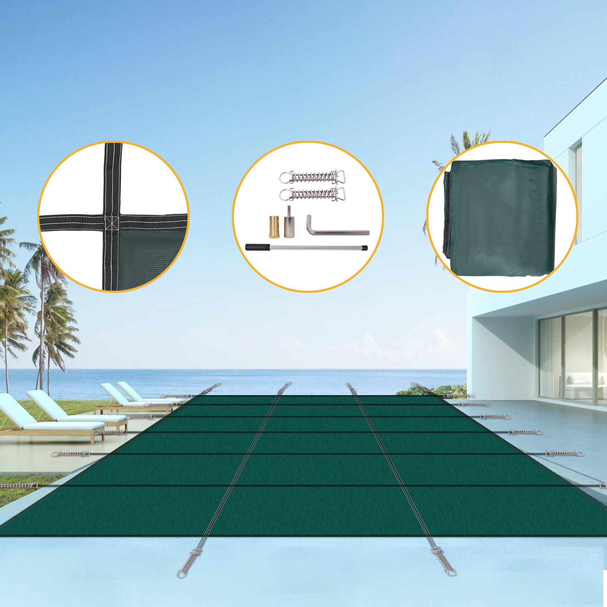 16 X 32 Ft Inground Pool Safety Cover, Rectangle Daily Nest