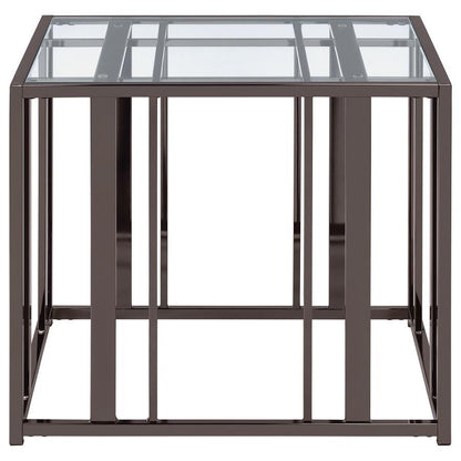 Adri - Rectangular Glass Top Side End Table Coaster Fine Furniture