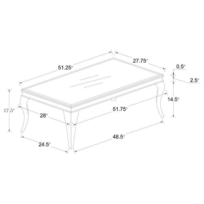 Carone - Rectangular Coffee Table CoasterEssence