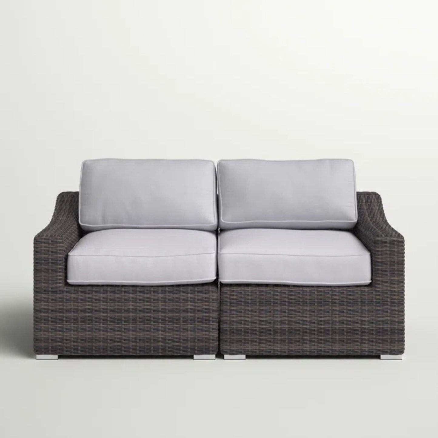 Chic Wide Outdoor Loveseat With Cushions LSI Patio Furniture
