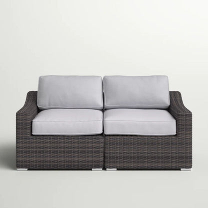Chic Wide Outdoor Loveseat With Cushions LSI Patio Furniture