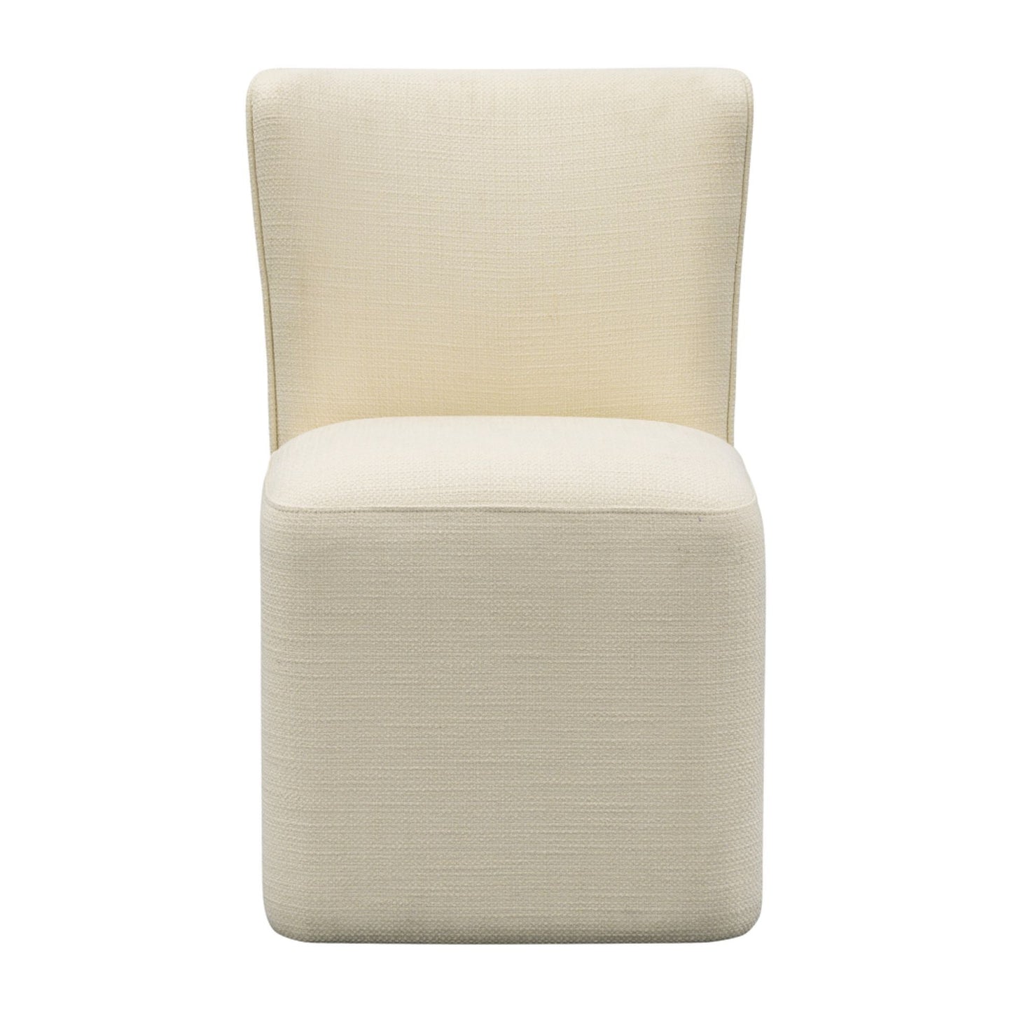 Vela - One Size Dining Chair With Castors - Cream Madison Park