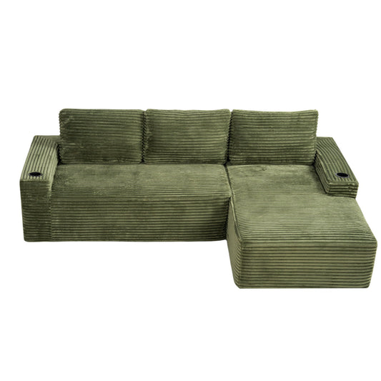 Cloud Sectional Couch, Modular Sectional Sofa With Deep Seat, Boneless Couches With L-Shape Chaise For Living Room - Green Home Essentials