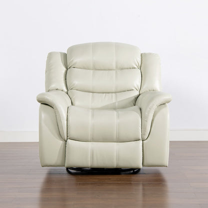 Rover - Swivel Glider Push Back Manual Recliner Arm Chair - Parchment Cream Off-White Jennifer Taylor Home