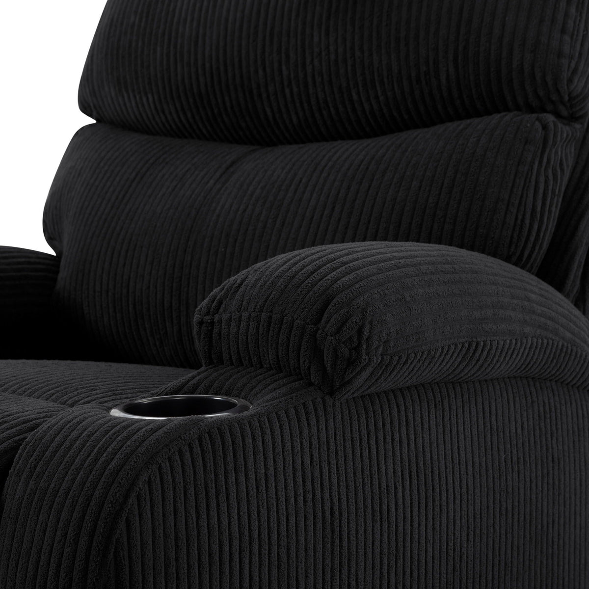 Adjustable Manual Recliner, Ergonomic Lounge Chair With Phone Holder And 2 Cup Holders Home Essentials