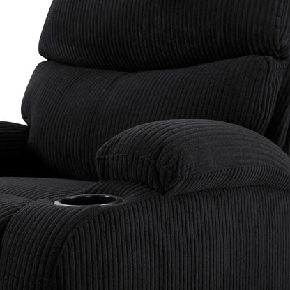 Adjustable Manual Recliner, Ergonomic Lounge Chair With Phone Holder And 2 Cup Holders Home Essentials