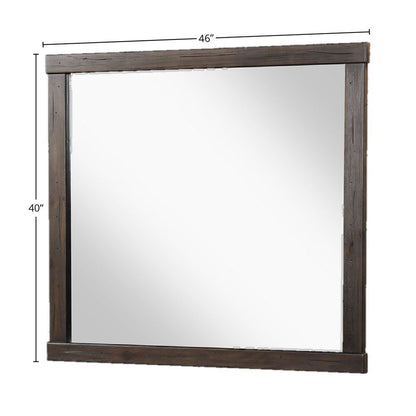Square Mirror With Knotty - Brown Bernards Furniture