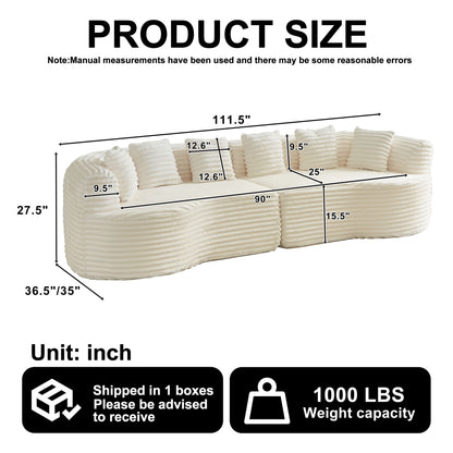 Sectional Sofa, Oversized 4 Seater With Deep Seat Design Home Essentials