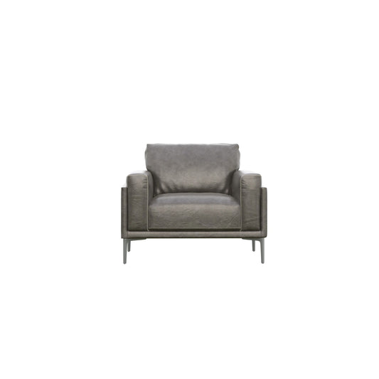 Transitional Fabric Chair - Dark Gray Emerald Home