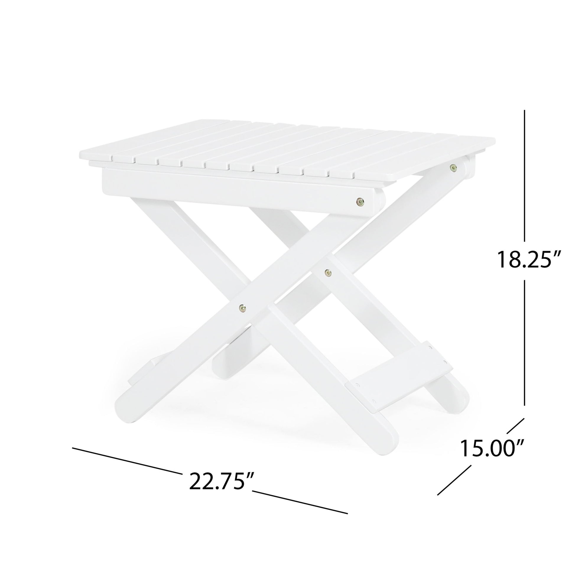 Outdoor Folding Wooden Side Table Noble House