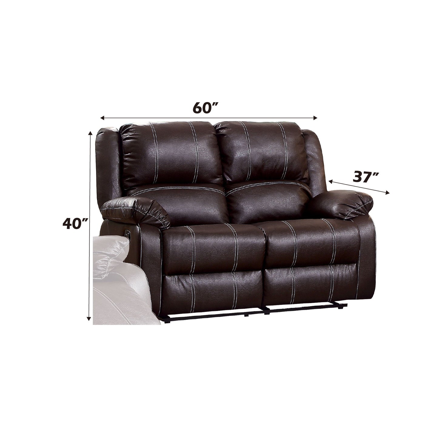 Zuriel - Synthetic Leather 3 Piece Living Room Recliner Set Acme