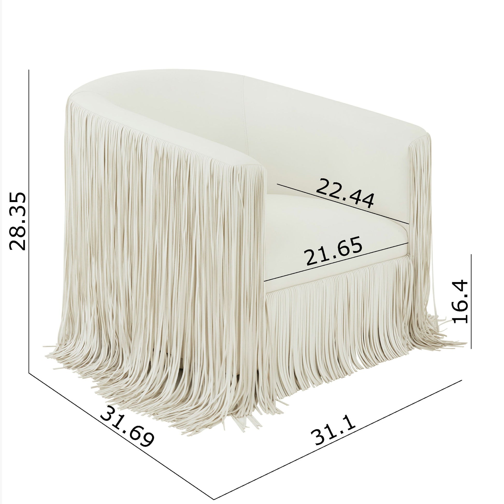 Isle - Swivel Chair With Fringe Accent Home Essentials