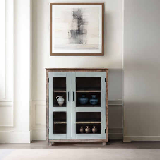 Serena - Glass Cabinet Mw/Dr/Pv - Brown/Taupe Chapel Hill