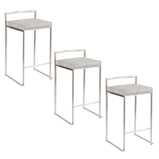 Fuji - Elegant Design Contemporary Stackable Counter Stool Lumi Source