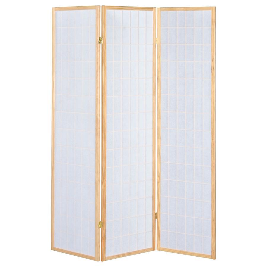 Carrie - 3-Panel Room Divider Folding Shoji Screen CoasterEveryday