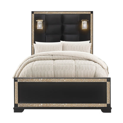 Lively - Bed With Lamps, Elegant Design Global Furniture USA