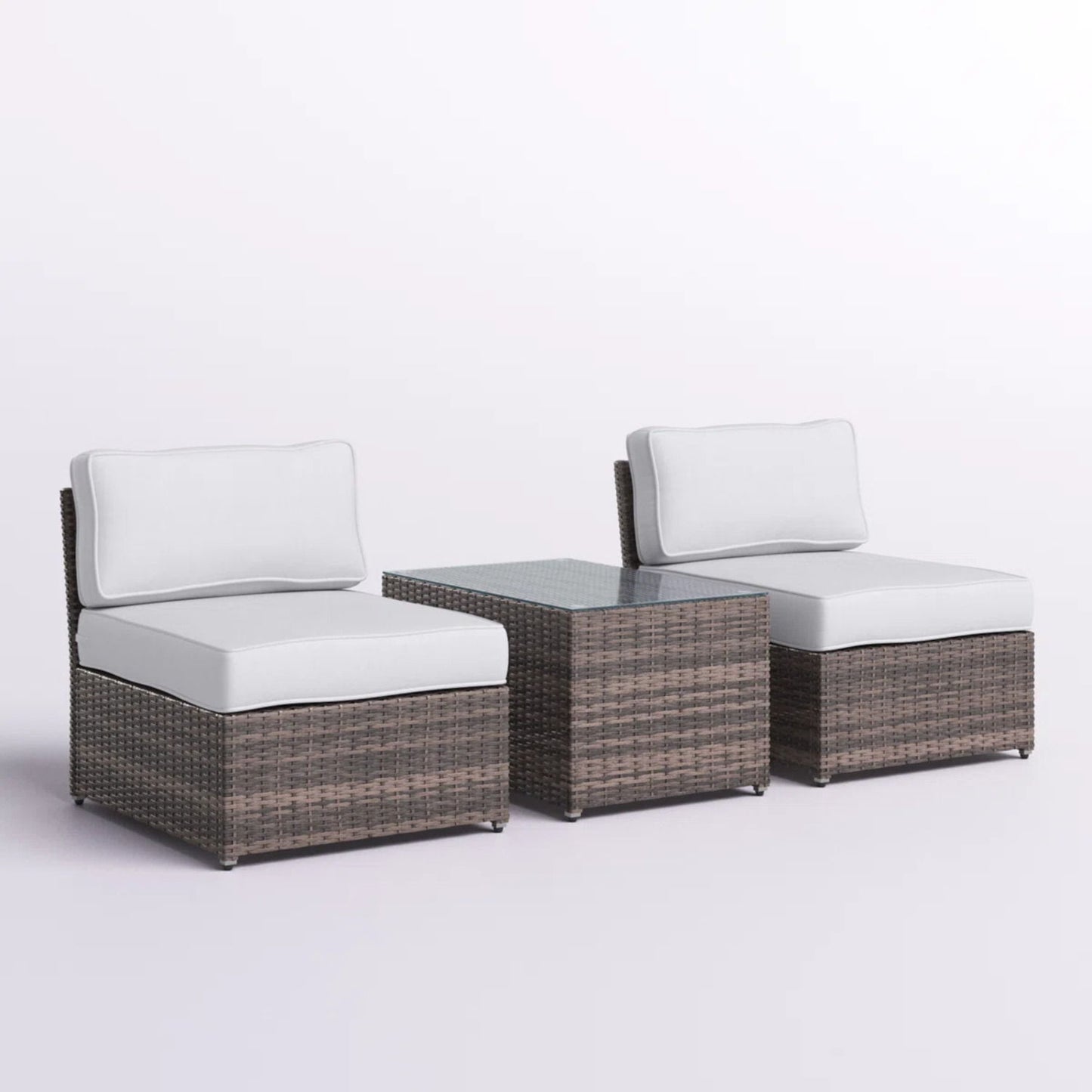 Modern Wicker Outdoor Seating Set With Cushions LSI Patio Furniture