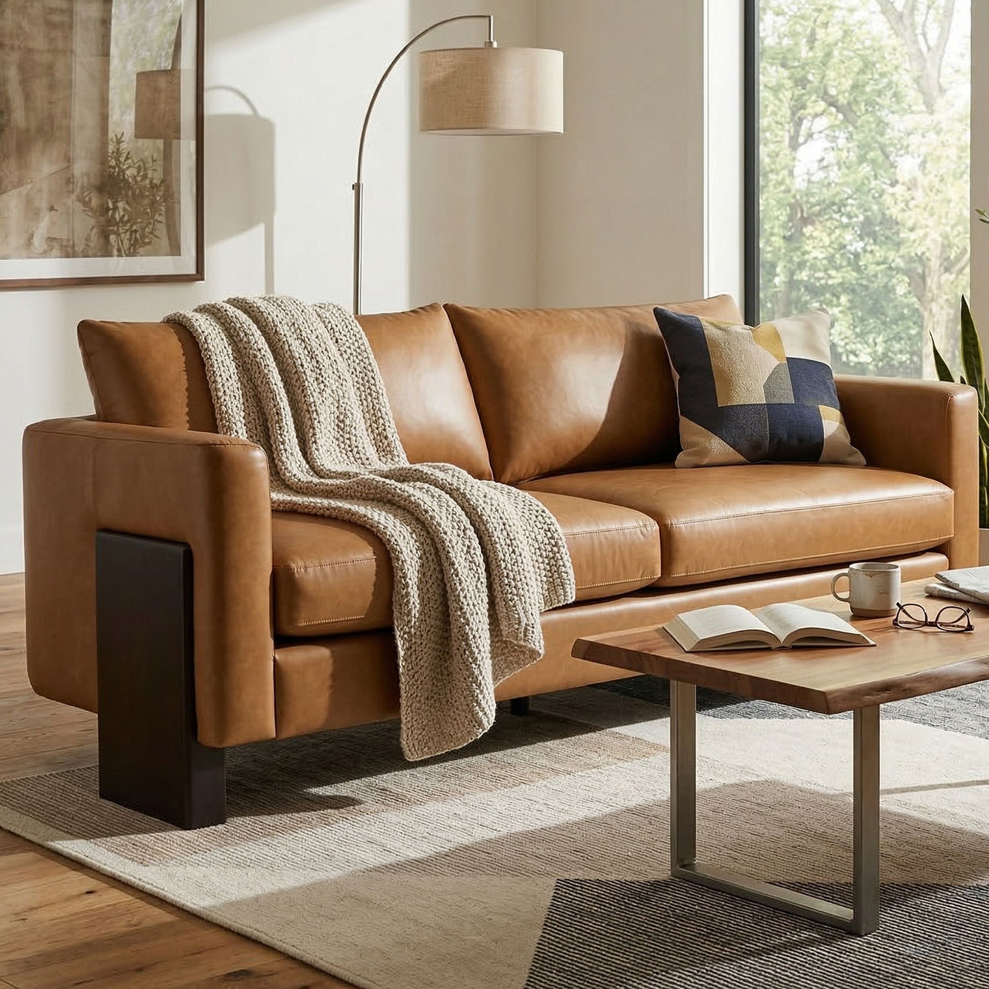 Elegant Modern 3 Seater Sofa Noble House