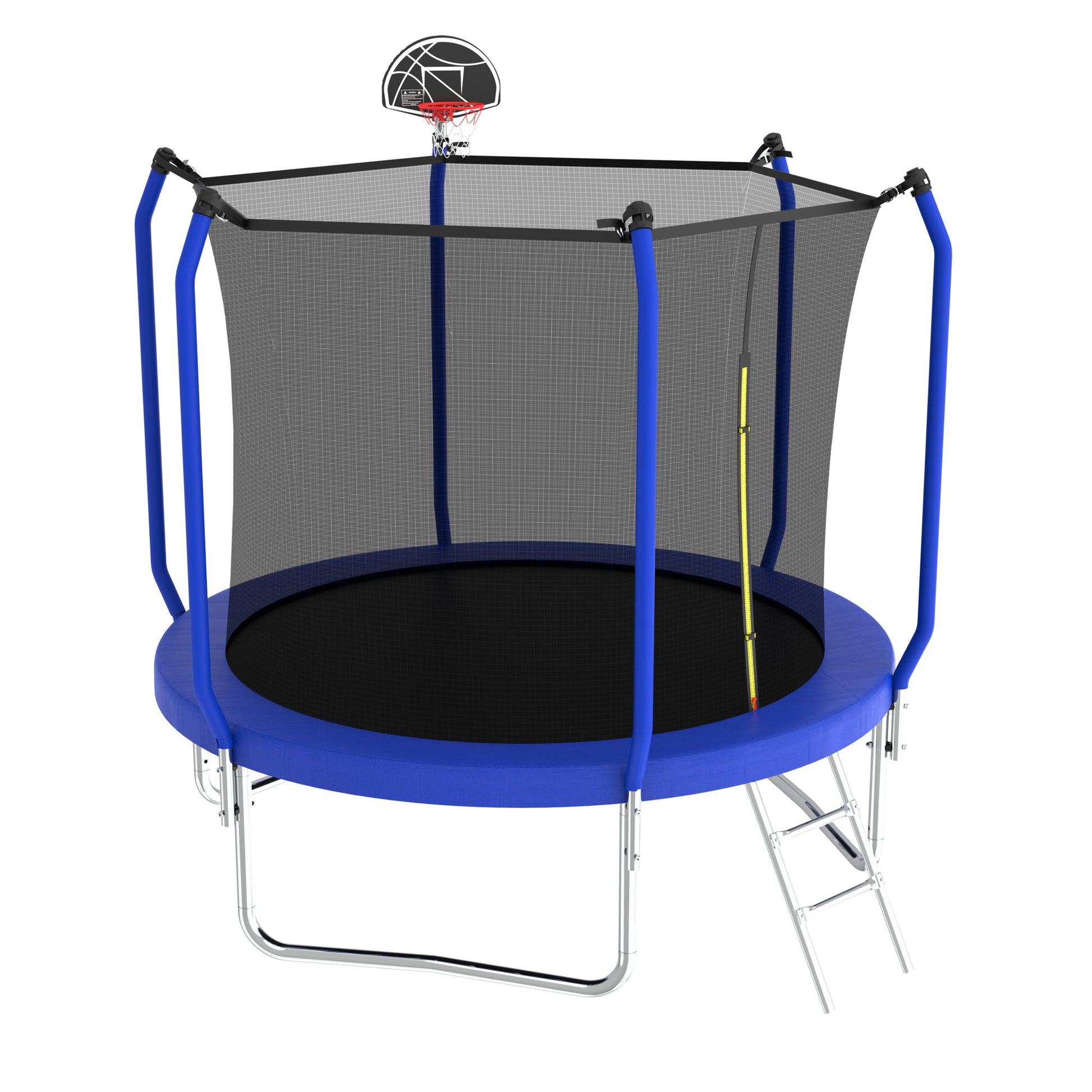 Trampoline With Basketball Hoop, Astm Approved Reinforced Type Outdoor Trampoline With Enclosure Net Daily Nest