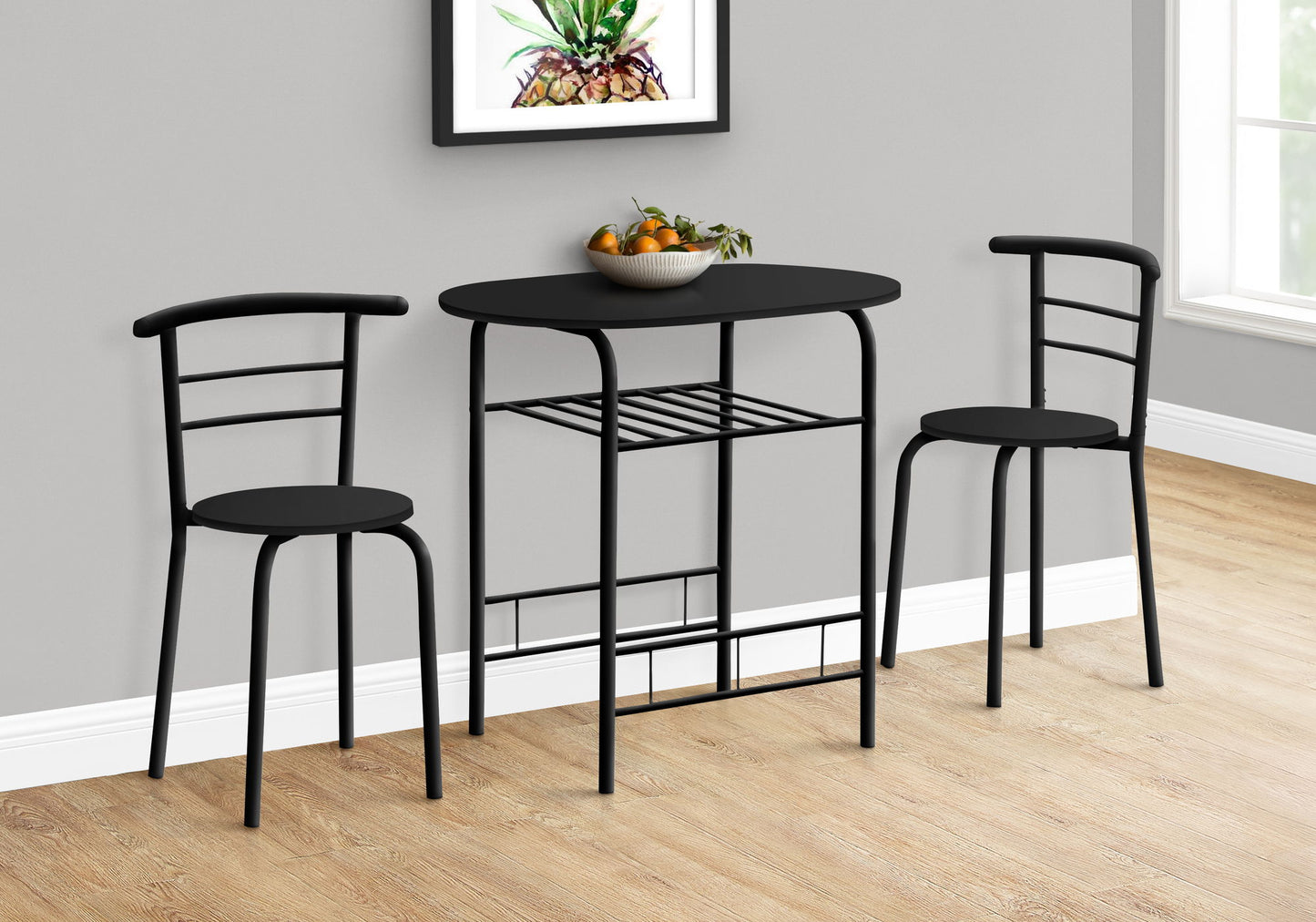 3 Pieces Dining Table Set, Small, Contemporary & Modern 8th Street