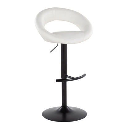 Posh - Contemporary Adjustable Barstool With Swivel & Rounded T Footrest (Set of 2) Lumi Source