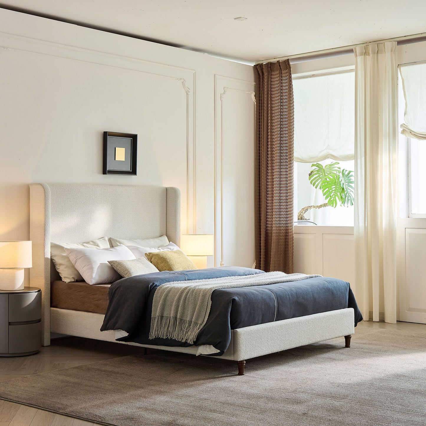 Harper - Tall Headboard Upholstered Bed With Elegant Simplicity House & Home Furniture