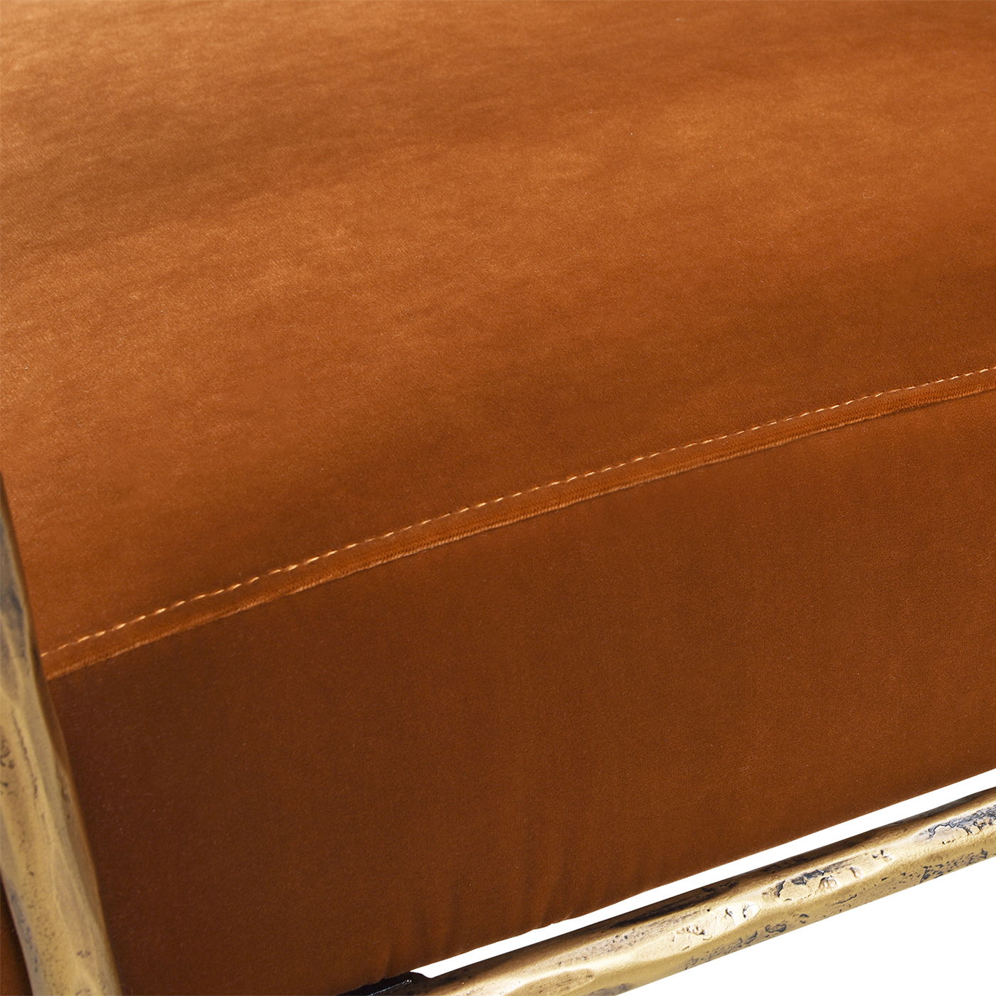 Aerin - Hammered Brass Upholstered Accent Arm Chair Jennifer Taylor Home