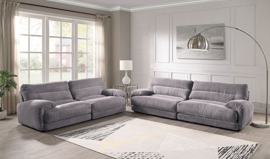 Cadenza - Corduroy 2 Piece Living Room Set - Gray Acme