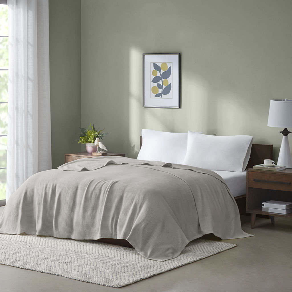 Freshspun Basketweave - Blanket - Gray Madison Park
