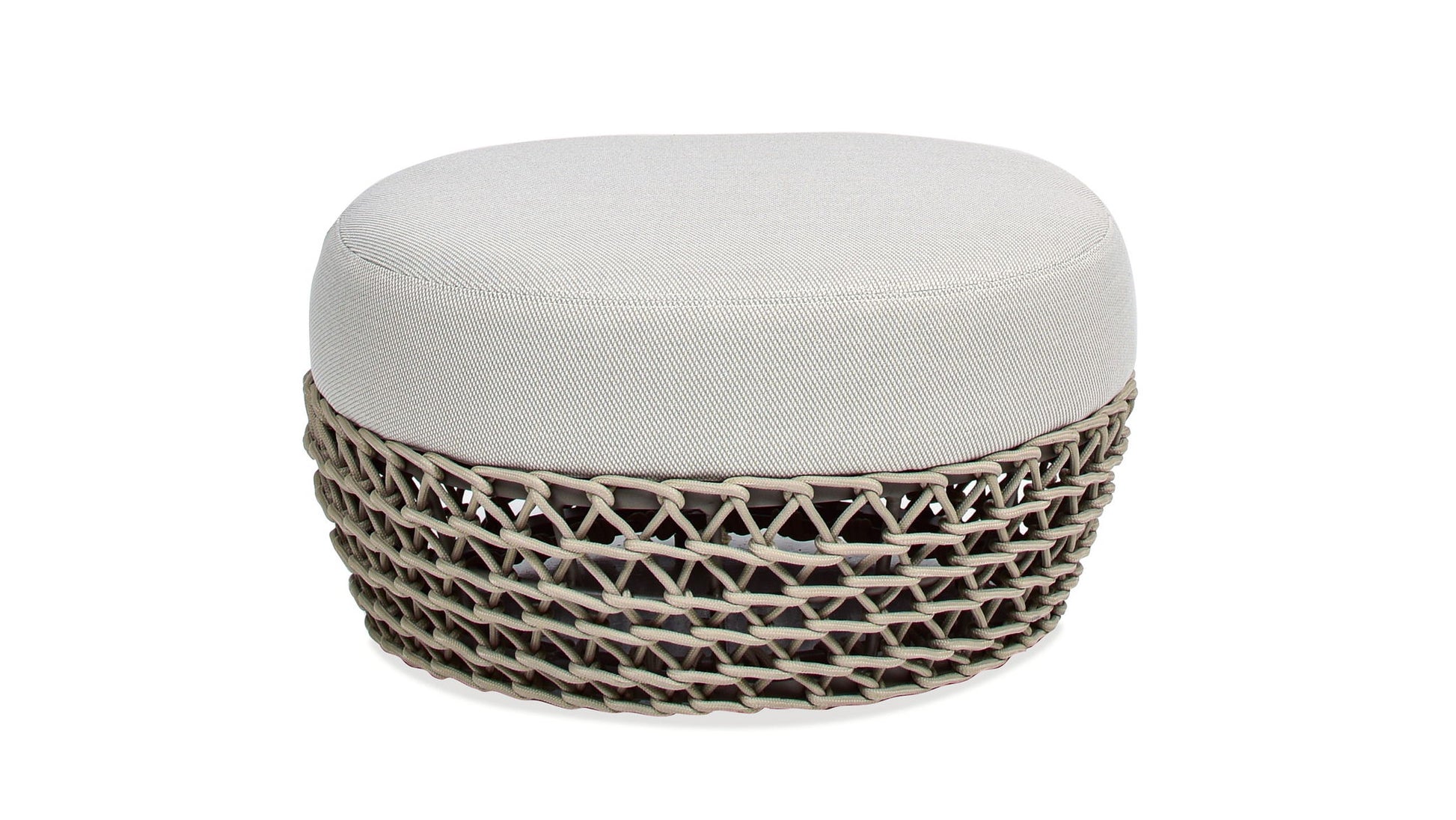 Willow - Round Upholstered Patio Ottoman Jennifer Taylor Home