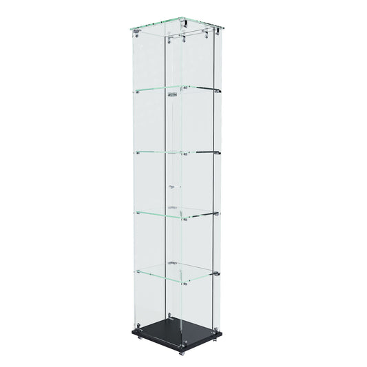 Premium 5 Tier Glass Display Case With 5 Dynamic LED Modes Home Essentials
