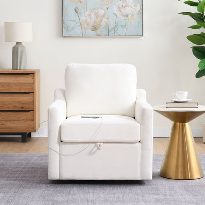 Swivel Arm Chair With Soft, Comfy Accent Chair For Living Room Home Essentials