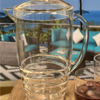 Swirl Unbreakable Plastic Water Pitcher With Lid And Spout Daily Nest